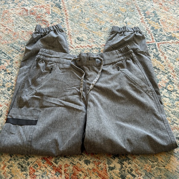 wonderwink renew womens modern fit grey heather jogger scrub pants - Picture 2 of 4